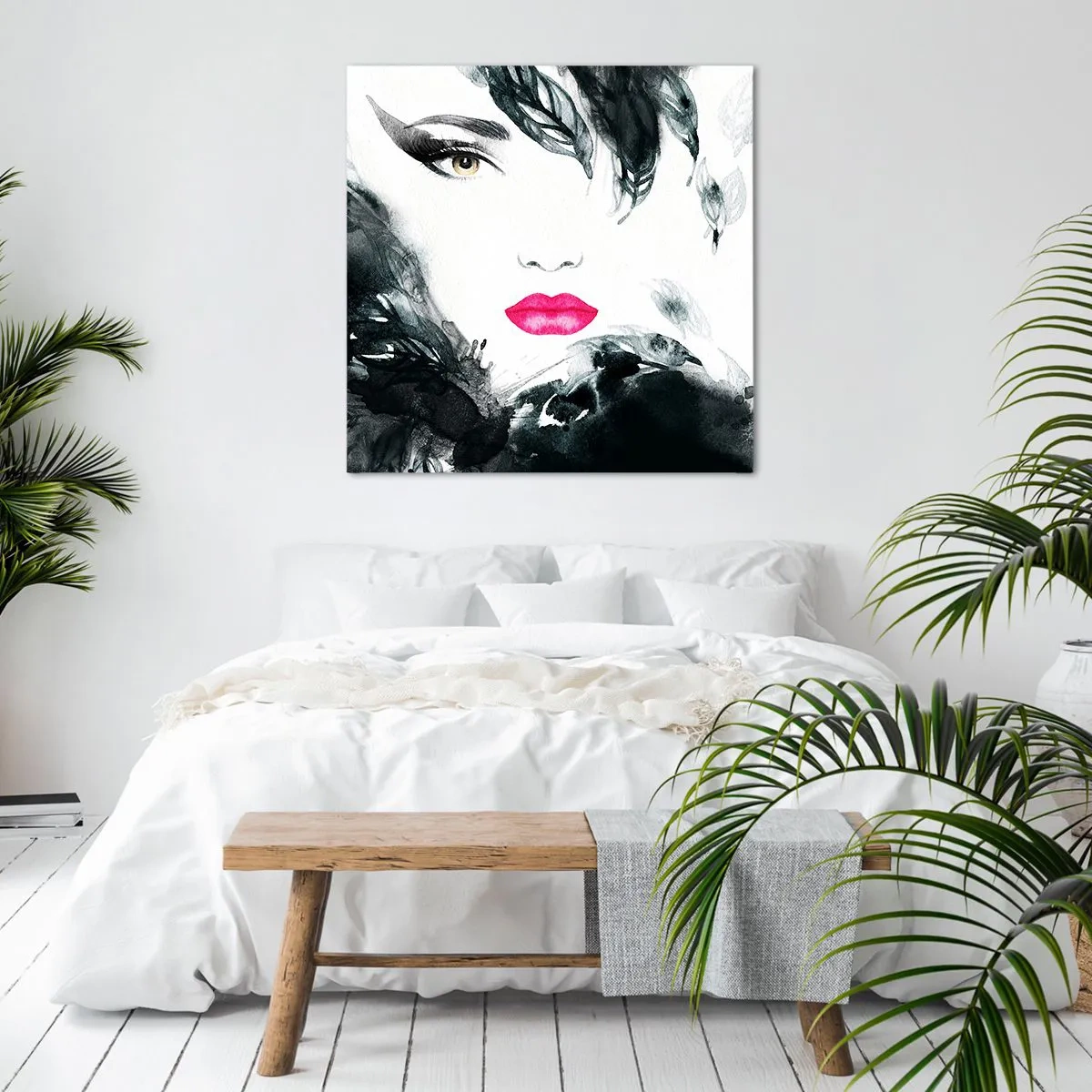 Bild auf Leinwand - Leinwandbild - Beachtung! Femme fatale - 40x40 cm
