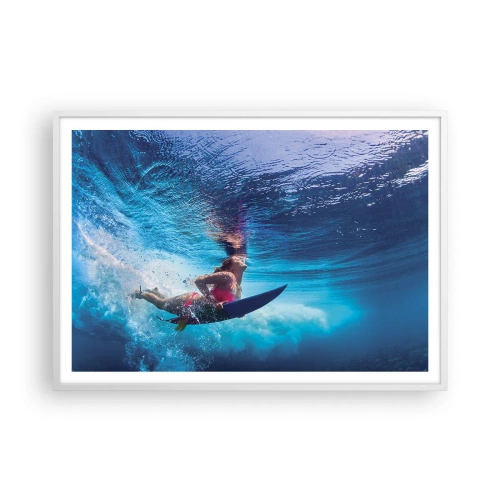 Poster in einem weißen Rahmen - Tiefe der Freude - 100x70 cm