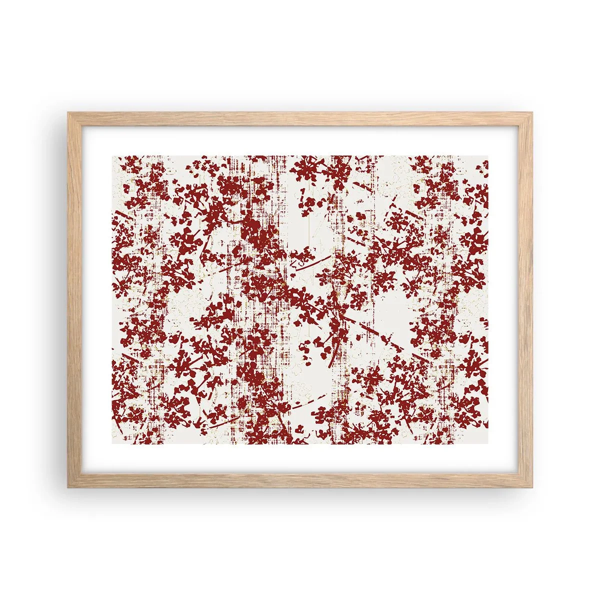 Poster in einem Rahmen aus heller Eiche - Wie alter Perkal - 50x40 cm