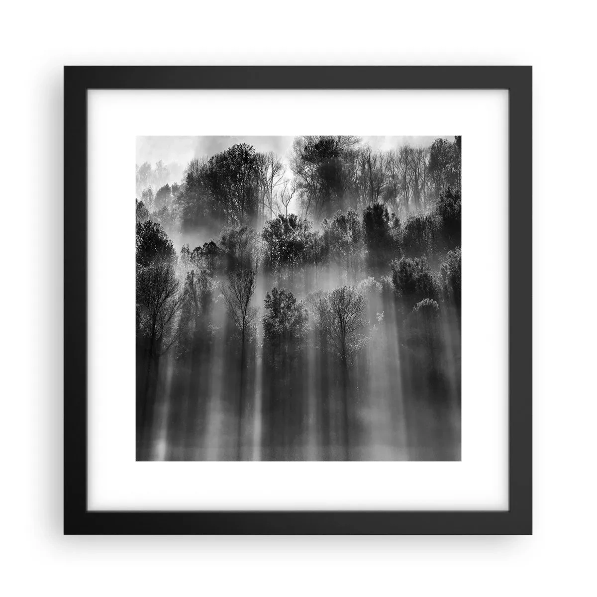 Poster in einem schwarzem Rahmen - In Lichtstrahlen - 30x30 cm