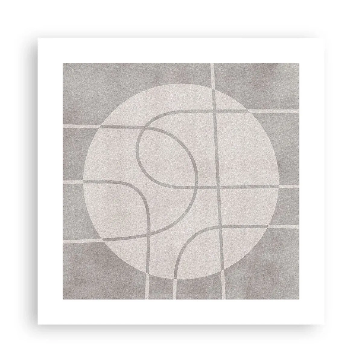 Poster - Kreisförmig und geradeaus - 40x40 cm