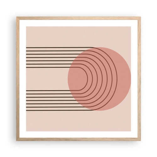 Poster in einem Rahmen aus heller Eiche - Unwiderstehliche Anziehungskraft - 60x60 cm