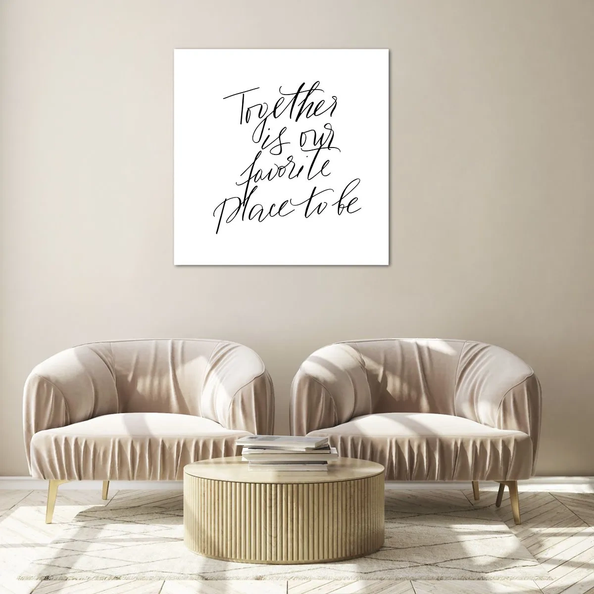 Glasbild - Bild auf glas - Fühlst du das auch? - 70x70 cm