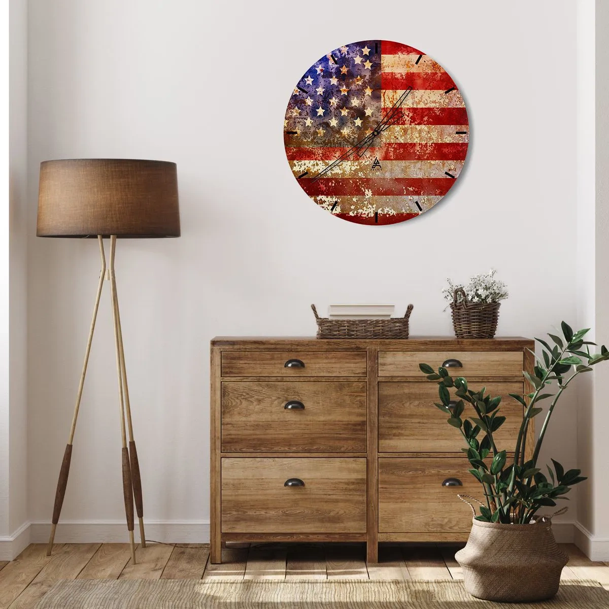 Wanduhr - Glasuhr - Ruhm verblasst nicht - 40x40 cm