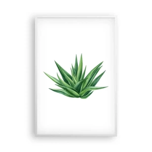 Poster in einem weißen Rahmen - Grün – Kraft – Leben - 61x91 cm