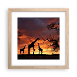 Poster in einem Rahmen aus heller Eiche - Ein kleines Abendessen mit deinen Liebsten - 30x30 cm