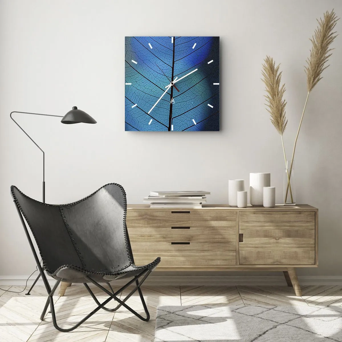 Wanduhr - Glasuhr - Komplizierte Konstruktion - 40x40 cm