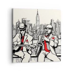 Bild auf Leinwand - Leinwandbild - New Yorker Improvisation - 70x70 cm