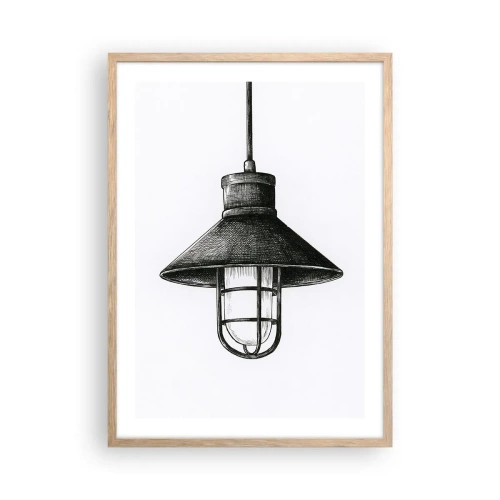 Poster in einem Rahmen aus heller Eiche - Wie vor Jahren… - 50x70 cm