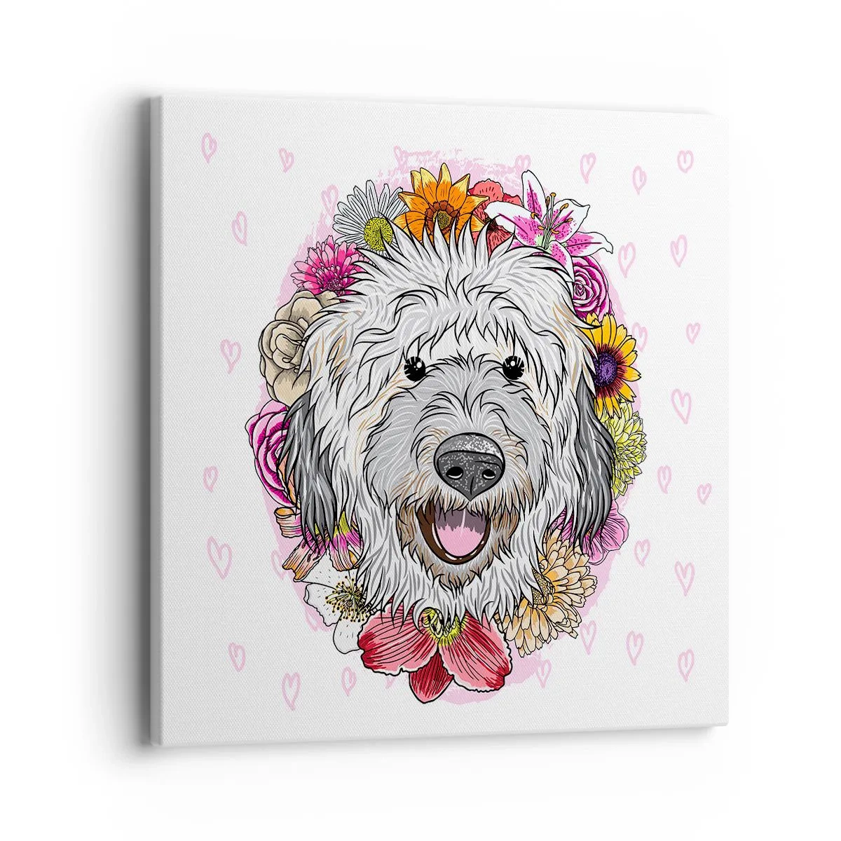 Bild auf Leinwand - Leinwandbild - Welpenfreude - 40x40 cm