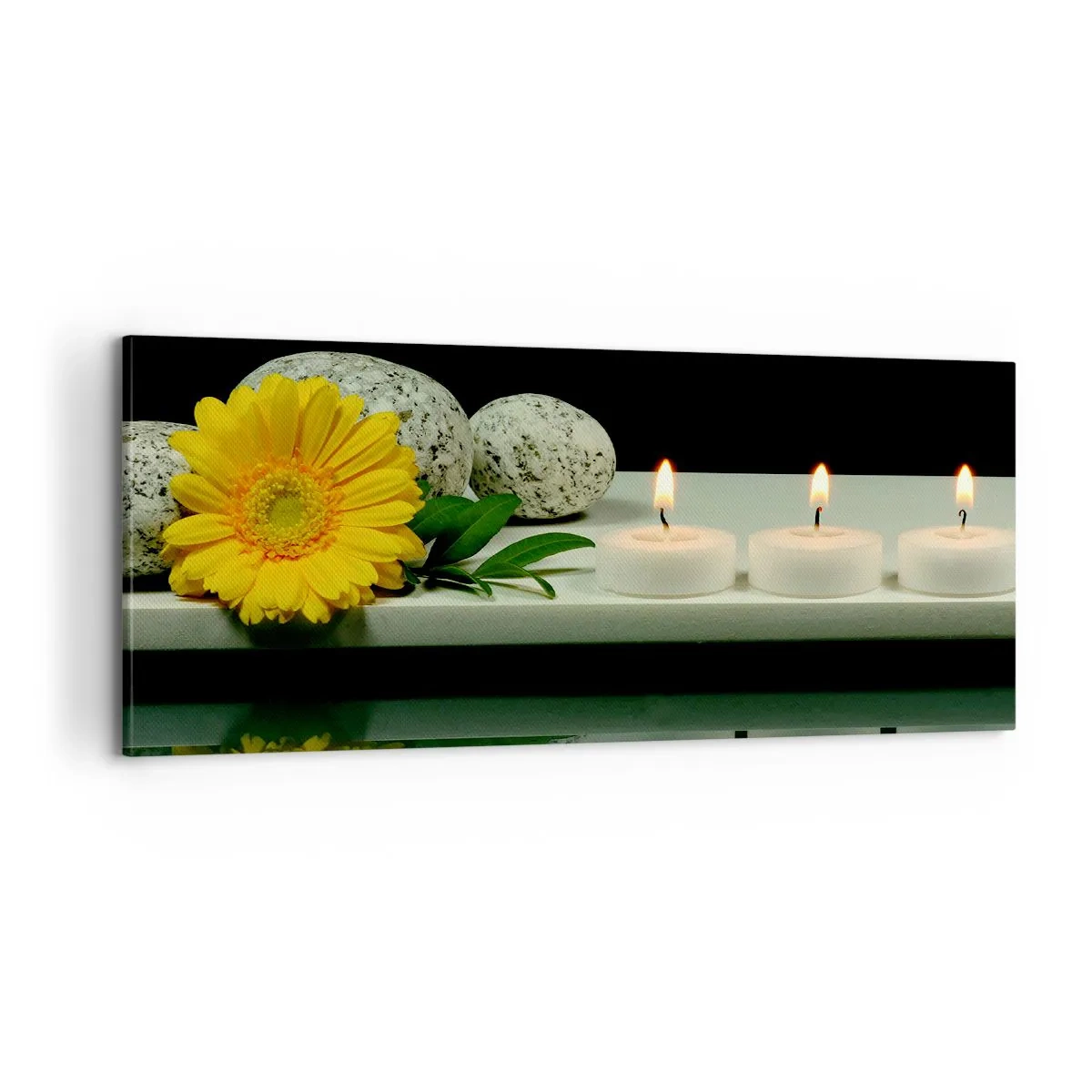 Bild auf Leinwand - Leinwandbild - Beruhigung der Sinne - 100x40 cm