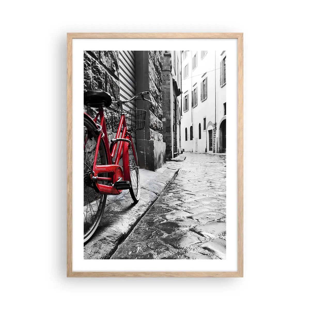 Poster in einem Rahmen aus heller Eiche - Wahre Schönheit wird nicht alt - 50x70 cm