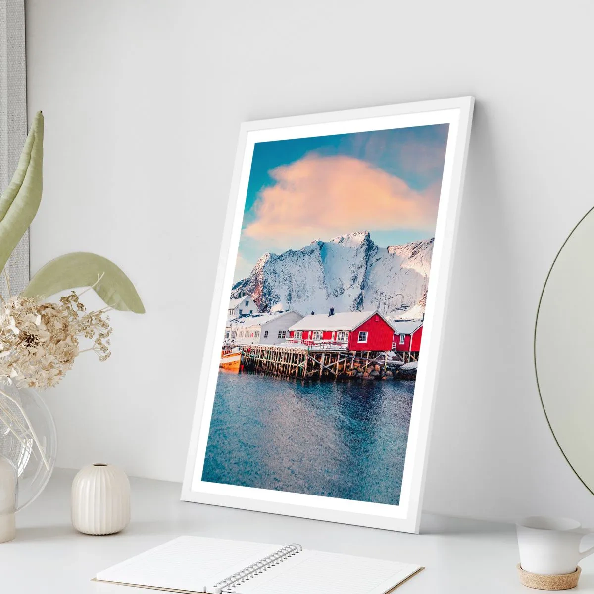 Poster in einem weißen Rahmen - Nördlicher Rückzug - 61x91 cm