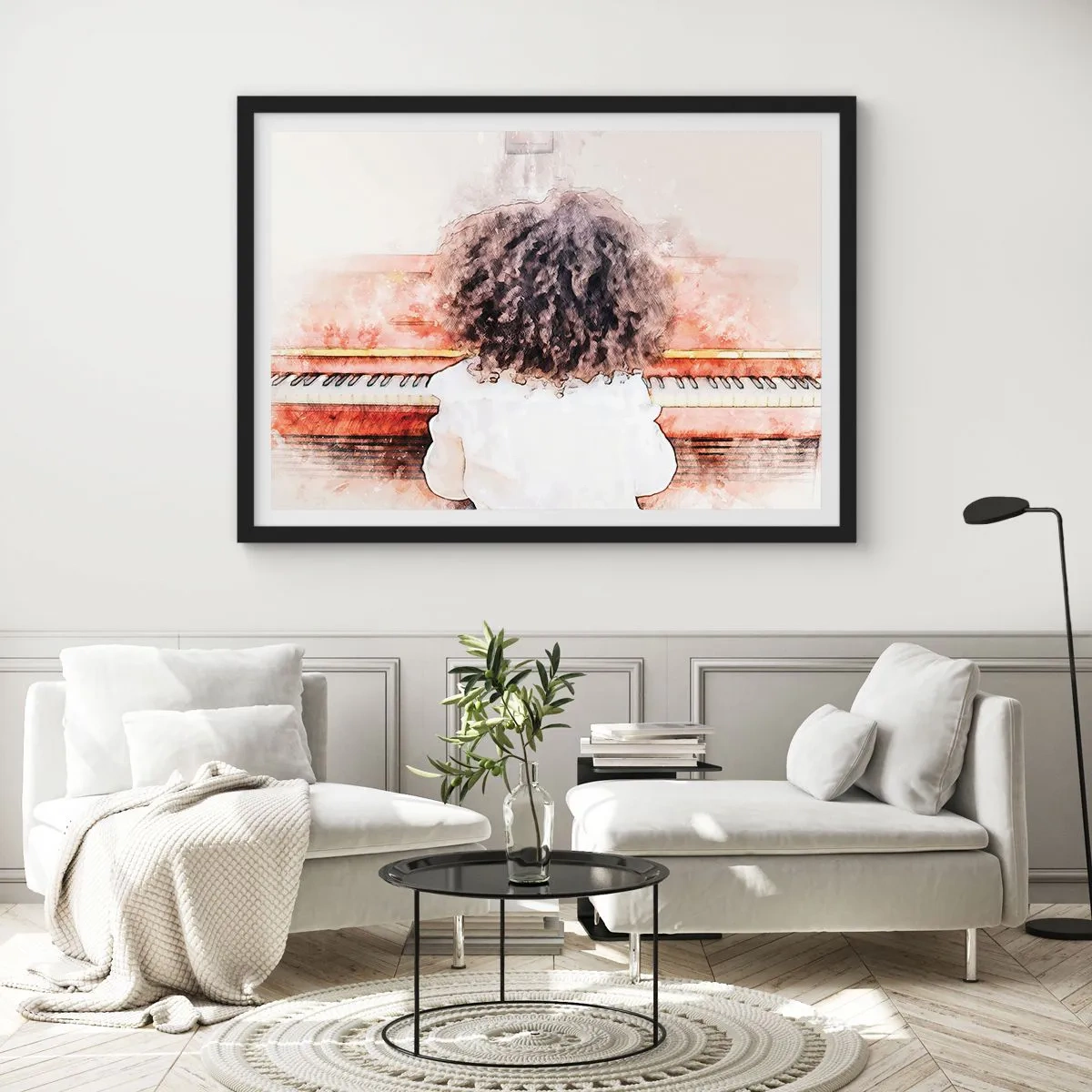 Poster in einem schwarzem Rahmen - In der neuen Welt - 40x30 cm