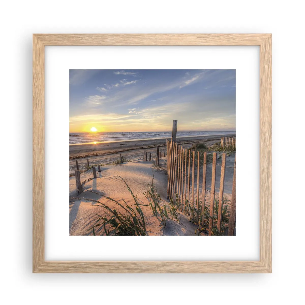 Poster in einem Rahmen aus heller Eiche - Schein und Schatten des Windes - 30x30 cm