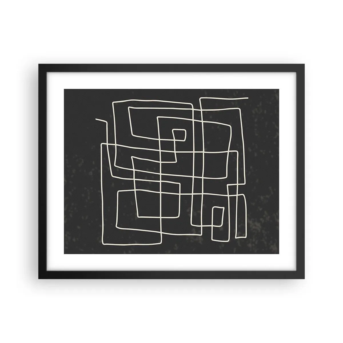 Poster in einem schwarzem Rahmen - Nicht so einfach - 50x40 cm