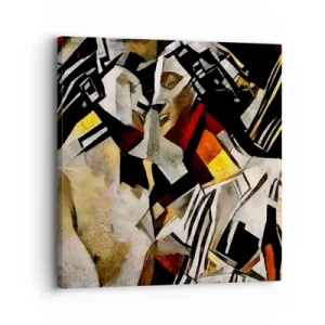 Bild auf Leinwand - Leinwandbild - Ein statuenhafter Kuss - 30x30 cm