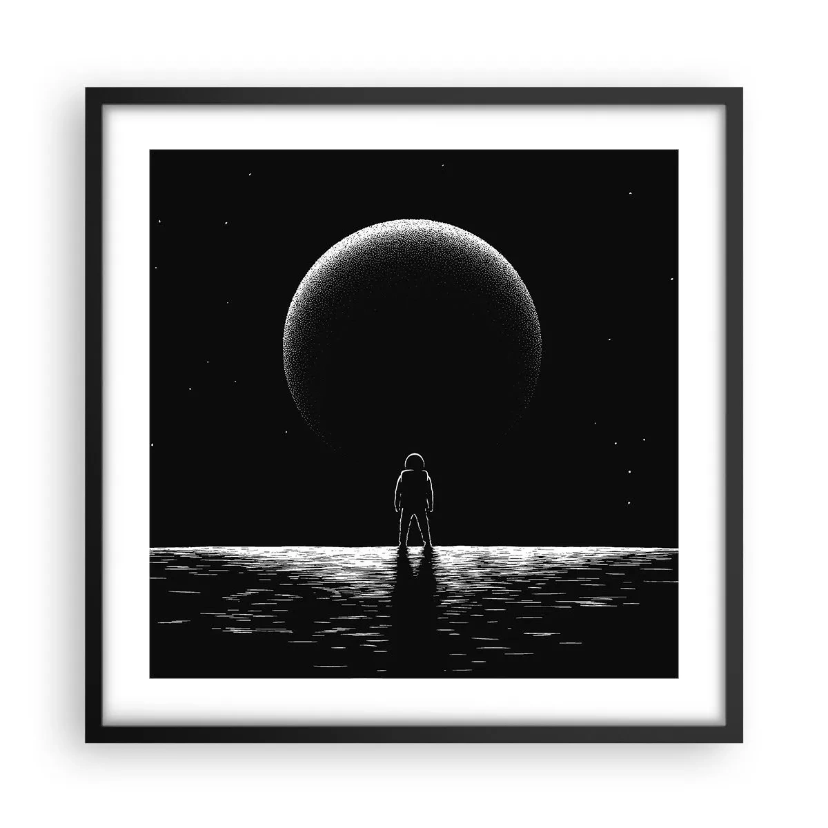 Poster in einem schwarzem Rahmen - Angesicht zu Angesicht - 50x50 cm