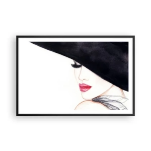Poster in einem schwarzem Rahmen - Eleganz und Sinnlichkeit - 91x61 cm