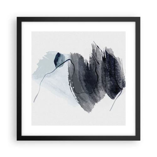 Poster in einem schwarzem Rahmen - Intensität und Bewegung - 40x40 cm