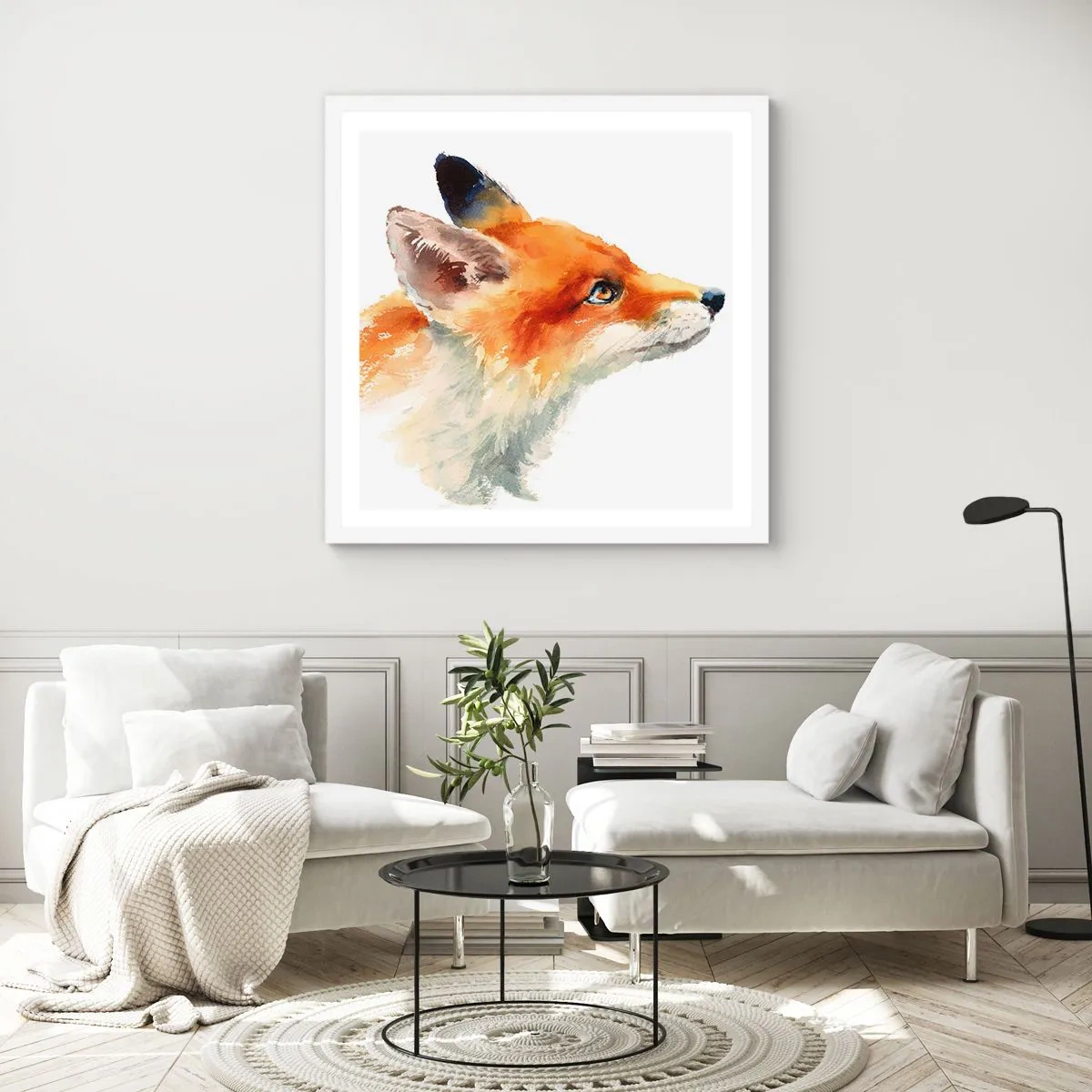 Poster in einem weißen Rahmen - Man kann nie vorsichtig genug sein - 60x60 cm