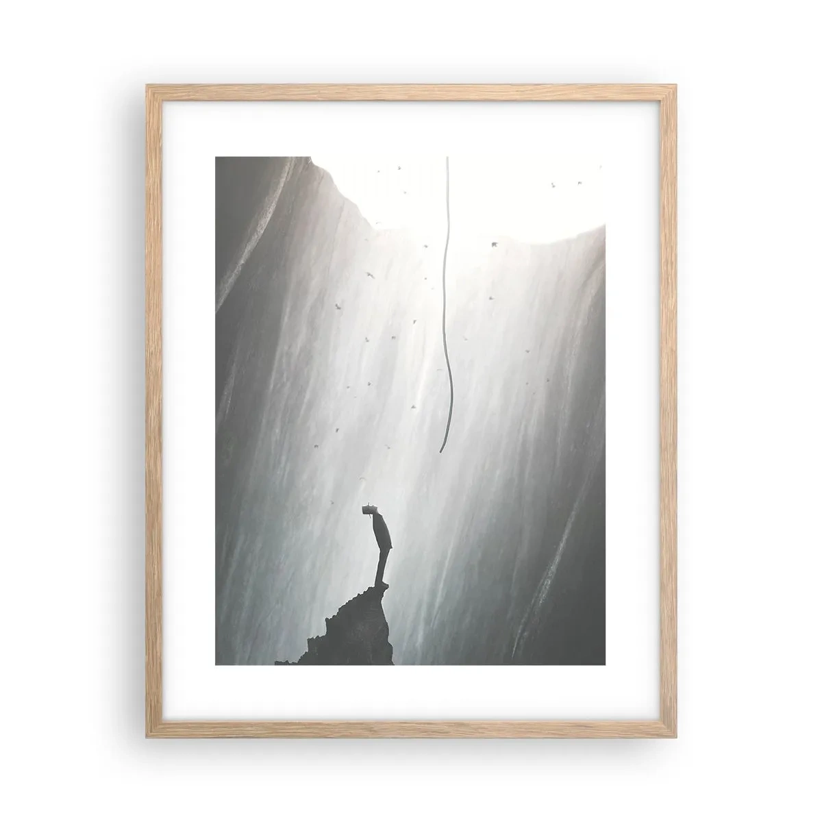 Poster in einem Rahmen aus heller Eiche - Es gibt immer einen Ausweg - 40x50 cm