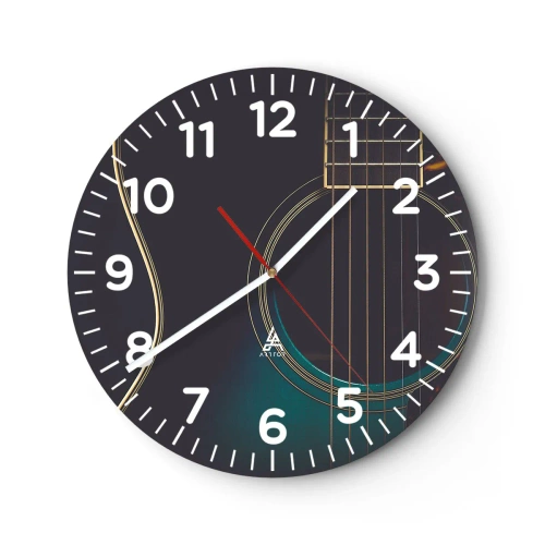 Wanduhr - Glasuhr - Einen Moment bevor es ertönt - 30x30 cm