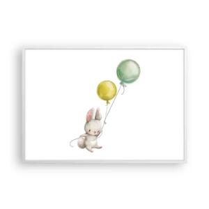 Poster in einem weißen Rahmen - Ich werde auch fliegen! - 100x70 cm