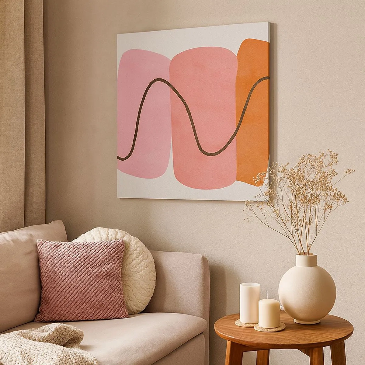 Bild auf Leinwand - Leinwandbild - Sanfte Bewegung der Formen - 30x30 cm