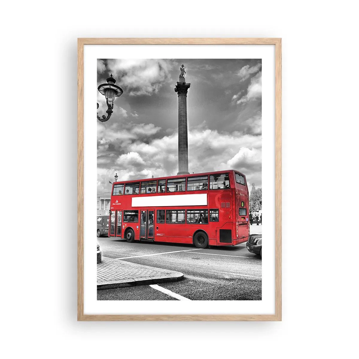 Poster in einem Rahmen aus heller Eiche - Der wahre Blutkreislauf der Stadt - 50x70 cm