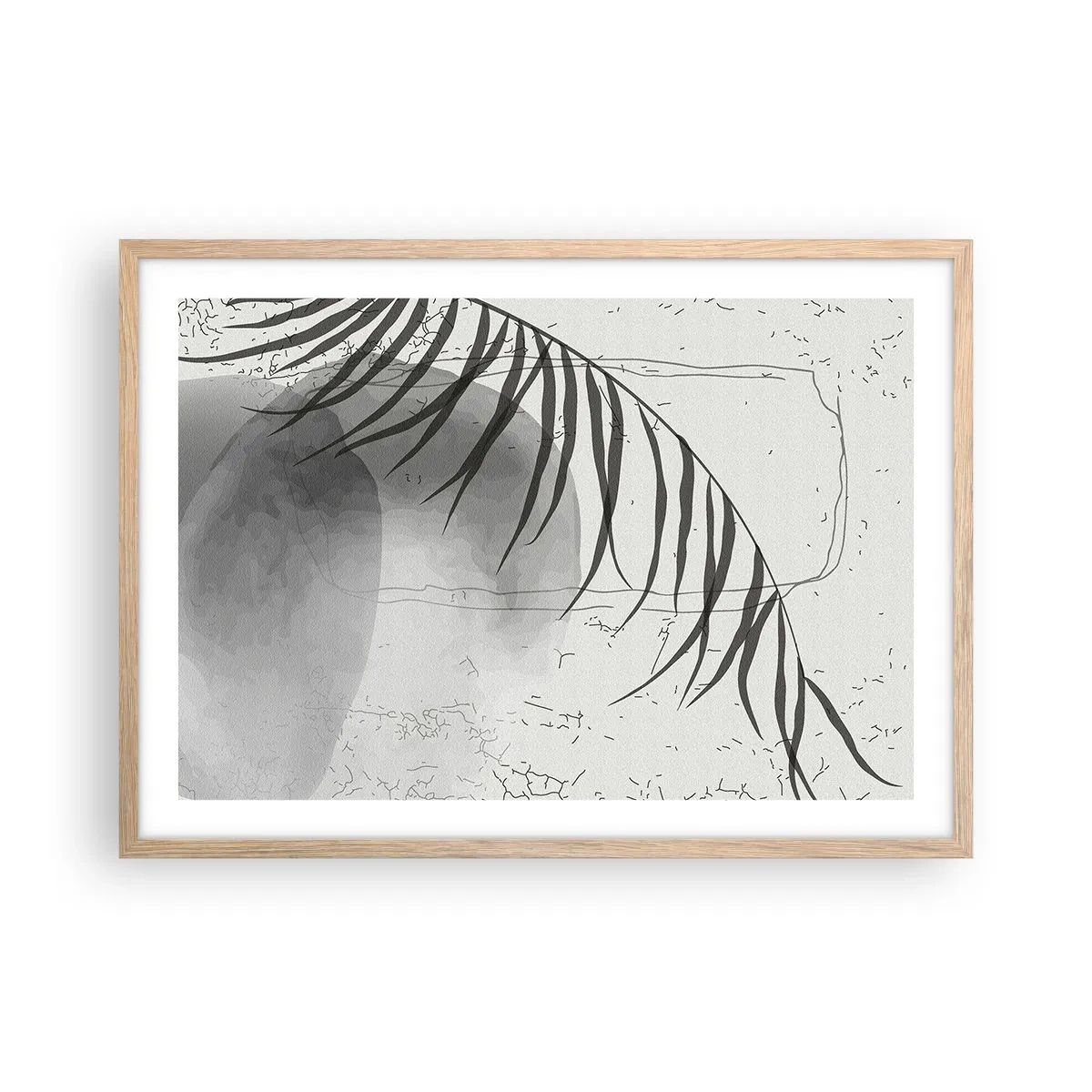 Poster in einem Rahmen aus heller Eiche - Subtile Exotik der Natur - 70x50 cm