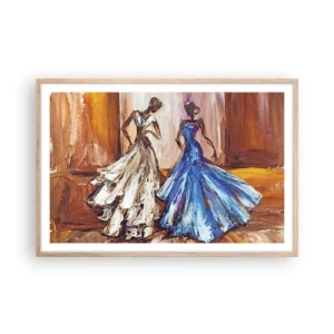 Poster in einem Rahmen aus heller Eiche - Ein dankbares Duo - 91x61 cm