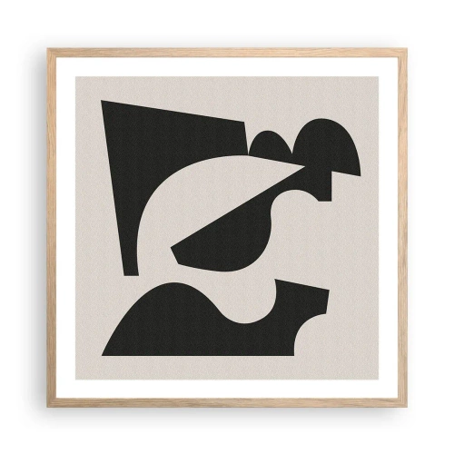 Poster in einem Rahmen aus heller Eiche - Zum Selbstbauen - 60x60 cm