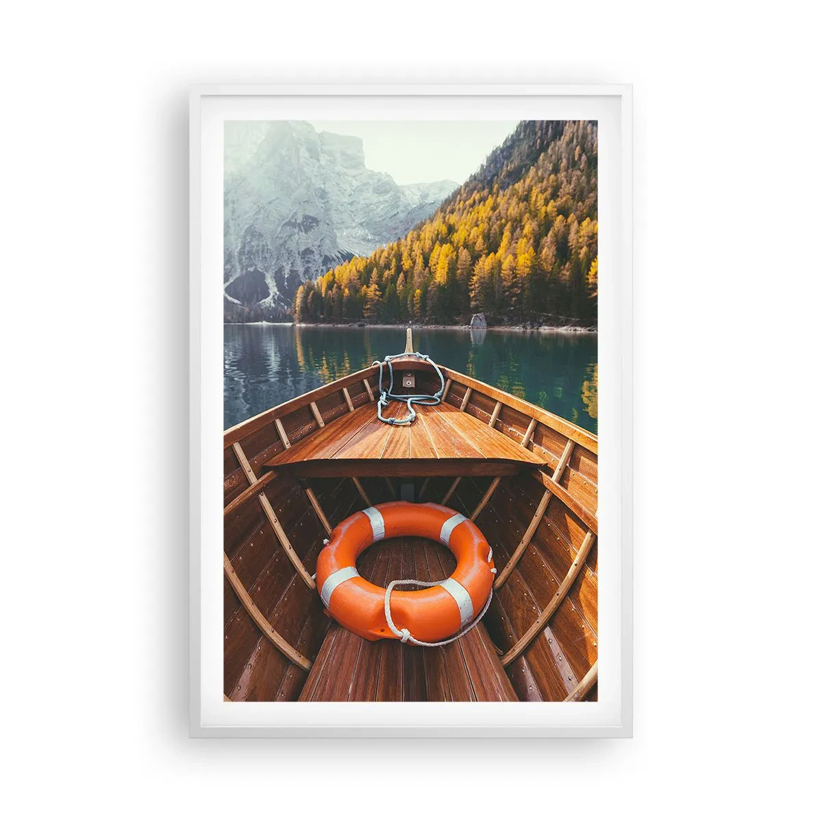 Poster in einem weißen Rahmen - Bergreise - 61x91 cm