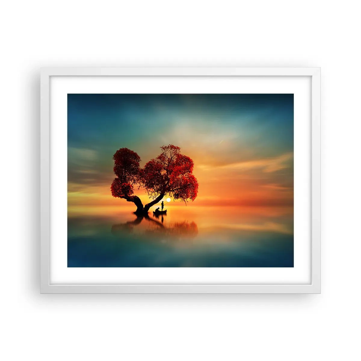 Poster in einem weißen Rahmen - Oddaysons und die Stille der Weltlosen - 50x40 cm