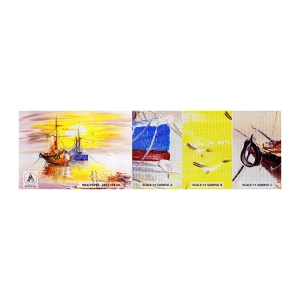 Fototapeten Muster Premium Canvas - Eine wohlverdiente Pause im Hafen - Fischerboot, Angeln, Vögel - 100x30 cm