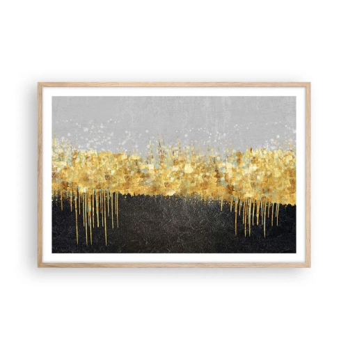 Poster in einem Rahmen aus heller Eiche - Nach innen und nach oben - 91x61 cm