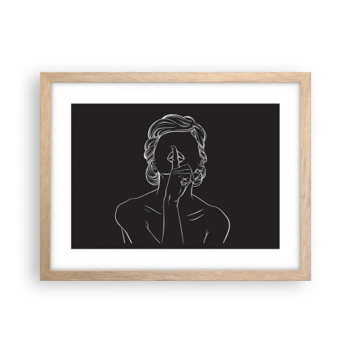 Poster in einem Rahmen aus heller Eiche - Schönheit erblüht in der Stille - 40x30 cm