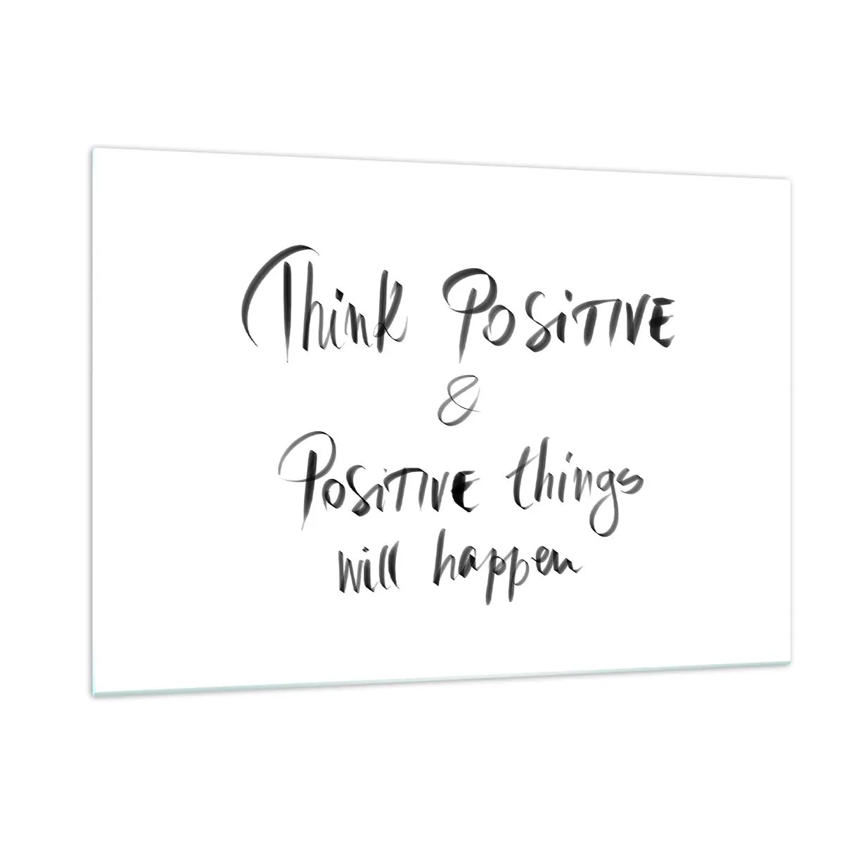 Glasbild - Bild auf glas - Eine motivierende Inschrift im minimalistischen Stil - 120x80cm - Wie soll man leben? - Moderne Wanddekoration für Wohnzimmer und Schlafzimmer ARTTOR