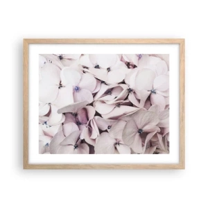 Poster in einem Rahmen aus heller Eiche - In einer Blumenflut - 50x40 cm