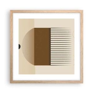 Poster in einem Rahmen aus heller Eiche - Verschiedene Staaten - 40x40 cm