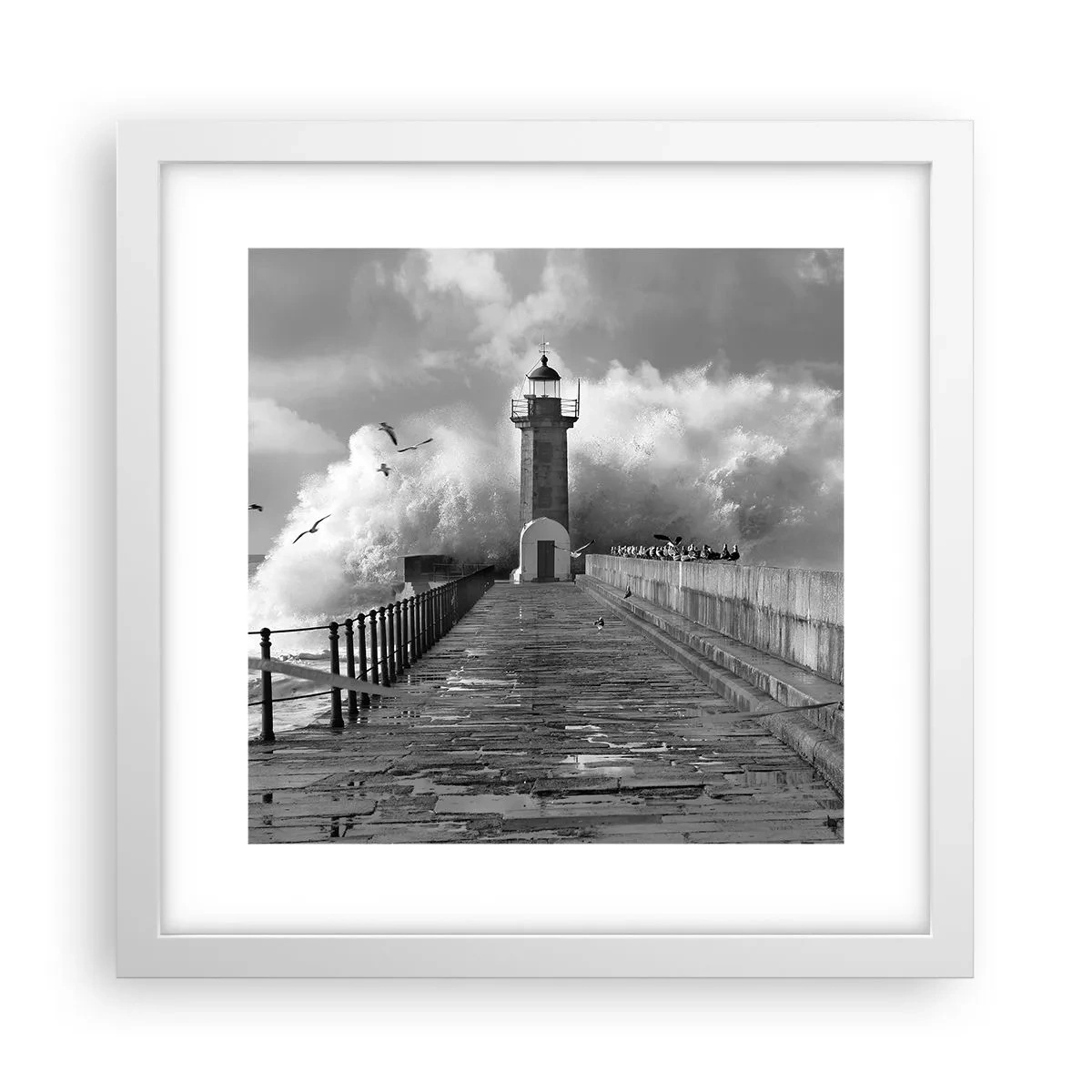 Poster in einem weißen Rahmen - Furchtlos - 30x30 cm