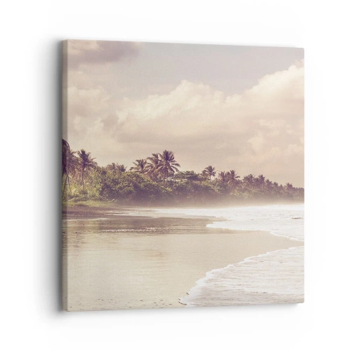 Bild auf Leinwand - Leinwandbild - Die Liebkosung der Wellen - 30x30 cm