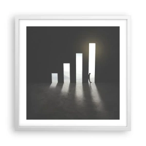 Poster in einem weißen Rahmen - Erfolg – ​​Impression - 50x50 cm
