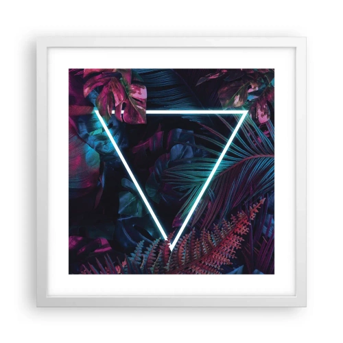 Poster in einem weißen Rahmen - Garten im Disco-Stil - 40x40 cm