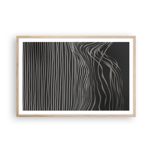 Poster in einem Rahmen aus heller Eiche - Rhythmus und Akzent - 91x61 cm