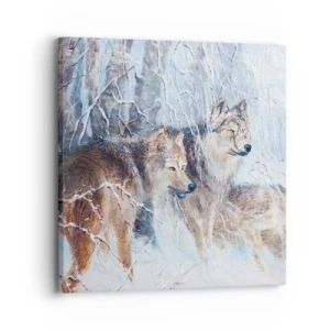 Bild auf Leinwand - Leinwandbild - Beachtung! Hier kommt ... - 30x30 cm