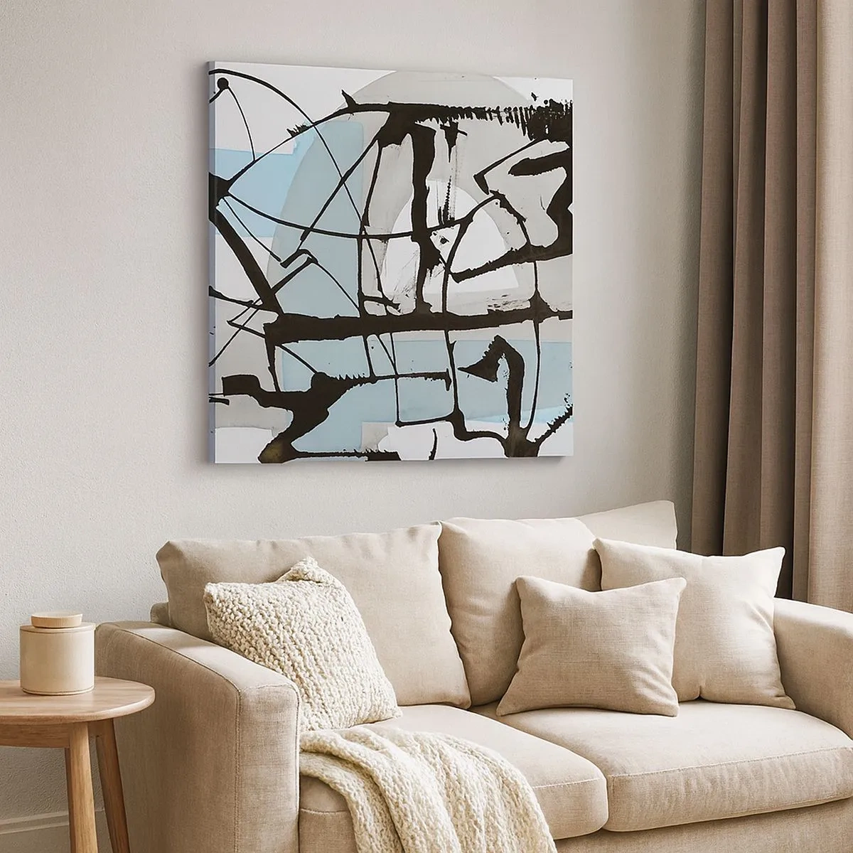 Bild auf Leinwand - Leinwandbild - Trotzdem blau - 30x30 cm