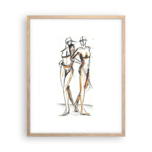 Poster in einem Rahmen aus heller Eiche - Studie der Gnade - 40x50 cm