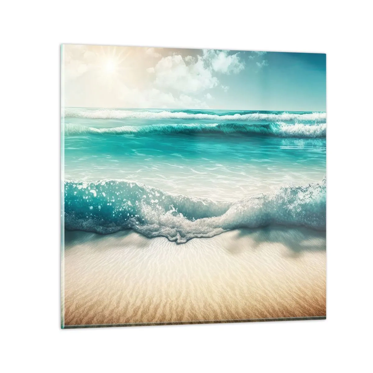 Glasbild - Bild auf glas - Frieden des Ozeans - 50x50 cm